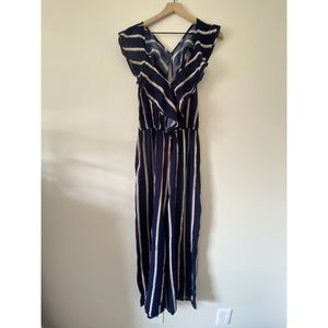 Xhilaration Navy Printed Jumpsuit